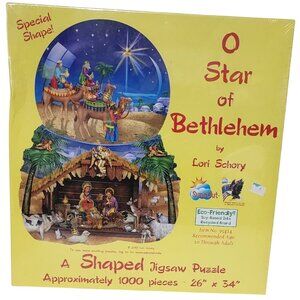 O Star Of Bethlehem Shaped Jigsaw Puzzle 1000 Pieces By Lori Schory 26" x 34" Ec